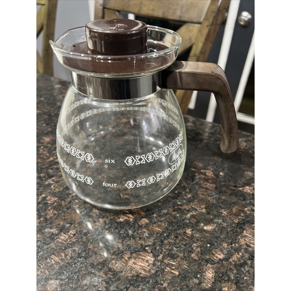 Melitta ︱Corning︱ 6 Cup ︱Glass Carafe With Lid︱Coffee Pot︱Vintage